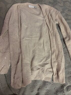 The Children's Place Pink Sequin Open-Front Cardigan